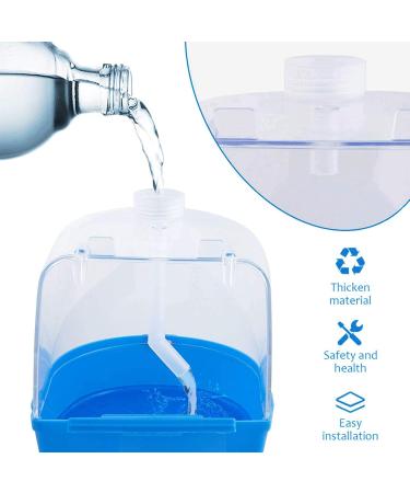 OOTDTY Bird Bath Box - Bird Cage Accessory for Small Birds - Blue Parakeet Bathing Tub with Water Injector - Buy Online on SooperMarket.com
