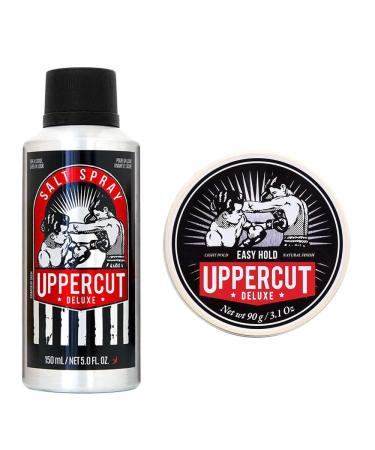 UPPERCUT DELUXE Salt Spray 5 fl. oz + Easy Hold Hair Pomade 3.1 oz.