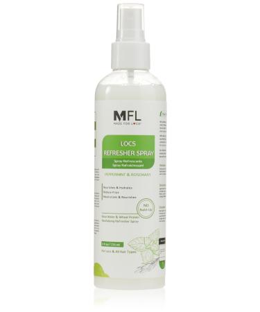 Made For Locs Vegan Rose Water Refresher Spray | Locs Moisturizer | Locs Deodorizer | Amazing Scents (Peppermint 8 oz) Peppermint 8 Fl Oz (Pack of 1)