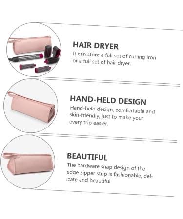 Beavorty 3pcs Splash-proof Hair Dryer Case Hair Curler Large Capacity Storage Pouch 35X13X13CM Pink - Buy Online on SooperMarket.com
