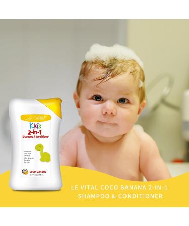 Kids 2in1 Shampoo & Conditioner - Gentle Paraben & Dye-Free Formula for Daily Use - Coco Banana - 10.14 fl.oz/300mL - Buy Online on SooperMarket.com