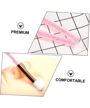 PLAFOPE 2pcs Nose Brush Beauty Eye Fluff Eyeshadow Brush Makeup Eyeshadow Pink Artificial Fiber Wool - Buy Online on SooperMarket.com
