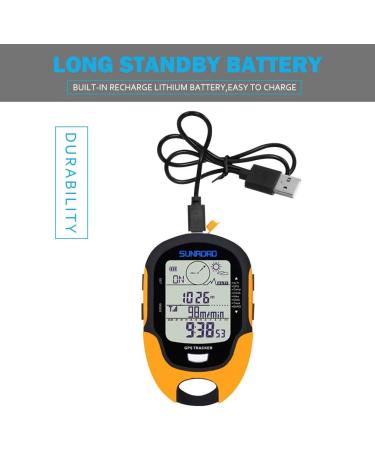 SUNROAD GPS Tracker with Altimeter, Compass, Weather Forecast, Thermometer - Multifunctional Meter for GPS Route Tracking - Buy Online on SooperMarket.com