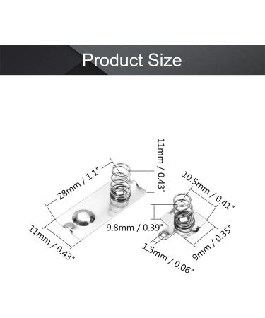 Fielect 30 Sets AA Battery Conversion Plates | Negative to Positive Spring Contacts - 30 Pcs for eCommerce - Buy Online on SooperMarket.com
