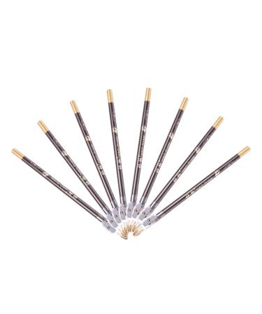 Mikinona 8pcs Pencil Sharpener Eyebrow Pencil Lady Tools Black Colored Pencils Eyebrow Pencils Wooden 1 count (Pack of 1) Coffee
