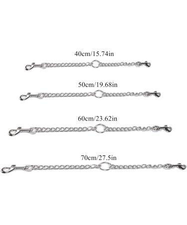 LERTREEUK Double Dog Leash | Stainless Steel 2-Way Chain Coupler for 2 Dogs (50cm) | Durable & Tangle-Free Double Leash for Easy Walks - Buy Online on SooperMarket.com