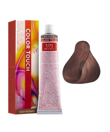 WELLA 7/75 Blonde Medium Sand Mogano Color Touch without ammonia (1959) 60 ml Blonde_hair color 60 ml (1 pack)