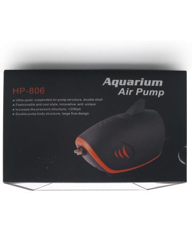 Fedour 4W Quiet Aquarium Air Pump - Dual Output Oxygen Pump for 50-700L Fish Tanks with LED Decor & All Accessories - Buy Online on SooperMarket.com