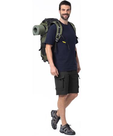 Shop Waspornow Men's Cargo Shorts - 7 Pocket Bermuda Hiking Pants & Chinos | Summer MTB & Work Shorts in Black - Buy Online on SooperMarket.com