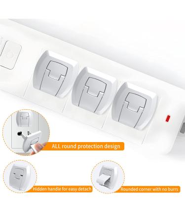 Outlet Covers Baby Proofing(32 Pack)with Hidden Pull Handle Child Safety Socket Cover Electric Power Plug Covers Protector Caps - Buy Online on SooperMarket.com