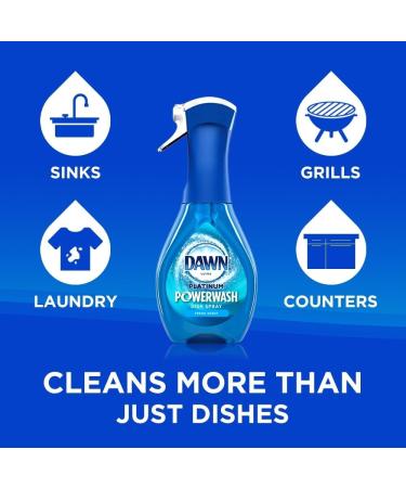 PURPUR Dawn Platinum Powerwash Dish Spray & Soap Refill Set - Fresh Scent 1 Spray + 2 Refills & Microfiber Cloth - International Shipping Available - Buy Online on SooperMarket.com
