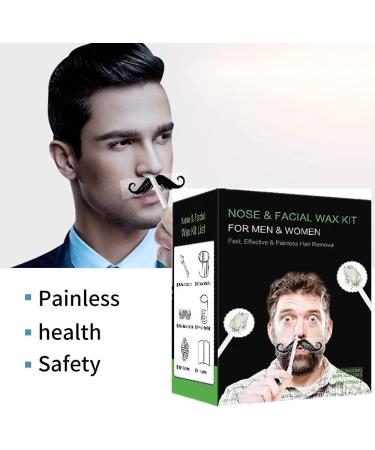 Nose Hair Waxing Kit for Men & Women - 50g/1.67oz Nose Wax with 20 Applicators - Buy Online on SooperMarket.com