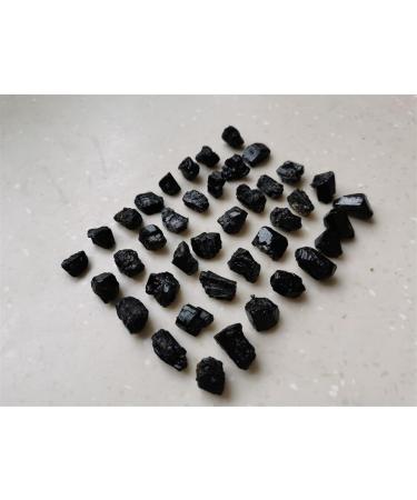 for 40pcs Lot Natural Black Tourmaline Rough Stone Rock Specimen60-70g s ningxiao - Buy Online on SooperMarket.com