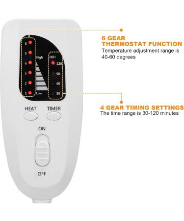 Mokernali Heating Pillows for Neck & Shoulder | Portable 6-Speed Temperature & 4-Speed Timer | EU 220V Connector - Buy Online on SooperMarket.com