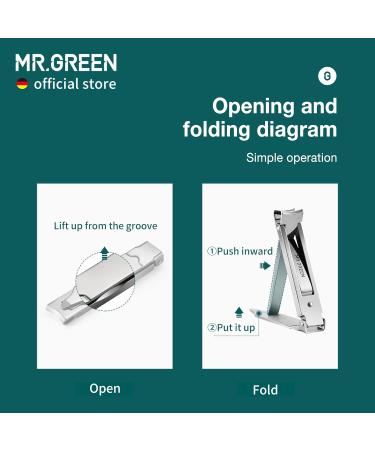 MR.GREEN Collapsible Nail Clippers with Nail Files - Portable Stainless Steel Manicure Tool (Eco-Packaging) - Buy Online on SooperMarket.com