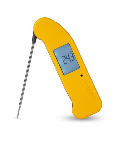 Superfast thermapen one thermometer (yellow) - digital immediately reading of meat thermometers for kitchen cooking of food grilling smokers sweets coffee and oil frying