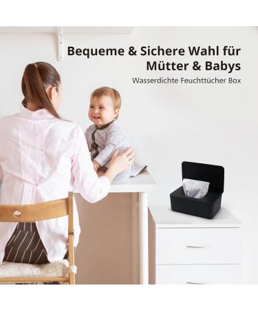 Premium Black Wet Wipes Box - Organize Baby Wipes & Damp Cloths | Stylish Storage for Home & Office - Buy Online on SooperMarket.com