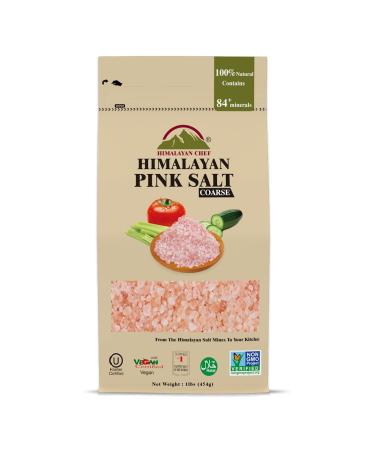 Himalayan Chef Pink Himalayan Salt, Coarse Grain, Grinder Refill - 6 lbs (6 x 1 Pound Bags) 1 Pound (Pack of 6)