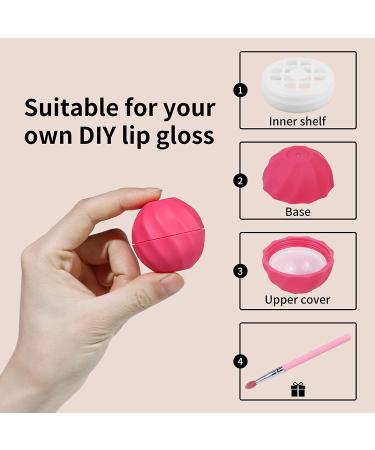 LONGWAY 0.24Oz (7ml) Empty Lip Balm Sphere Containers - Rose Red | BPA Free Chapstick Tubes for Lip Gloss - Screw Cap Lipstick Holder - Buy Online on SooperMarket.com