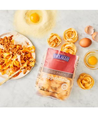 DeLallo Pappardelle Egg Pasta 8.8oz - Authentic Italian Pasta for Gourmet Cooking - Buy Online on SooperMarket.com