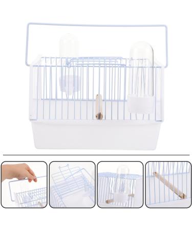 Portable Pet Bird Cage with Wooden Perch & Water Bottle - Ideal for Budgies, Conures, Cockatiels & Parakeets - Buy Online on SooperMarket.com