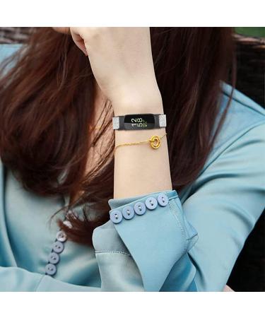 3-Pack Elastic Nylon Bands for Fitbit Inspire 3/2/HR/Ace - Breathable Adjustable Replacement Straps for Women and Men - Bling Black/Silver/Pink - Buy Online on SooperMarket.com