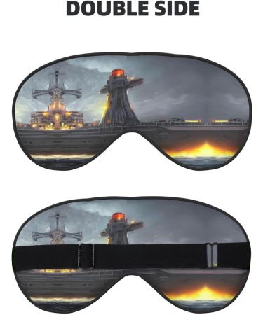SSIMOO Giant Nuclear Ship Sleep Eye Mask | Breathable Travel Eye Patch for Relaxation - Black - Buy Online on SooperMarket.com