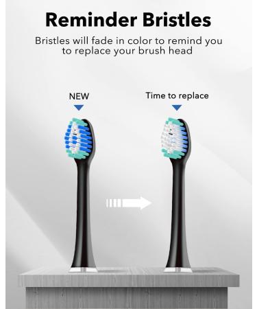 MySmile Electric Toothbrush for Adults - Rechargeable Sonic Toothbrush with 6 Brush Heads & Travel Case - 5 Modes Timer - 48000VPM - Black - Buy Online on SooperMarket.com