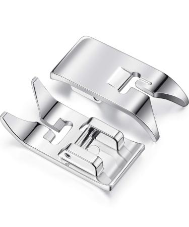 2 Pieces Sewing Machine Presser Foot Straight Stitch Foot Universal General Purpose Zig Zag Foot for Most Sewing Machines Domestic Low Shank Sewing Machines (2 Pieces)