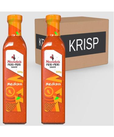 2 x 500g Medium Hot Spicy Sauce Red Pepper Peri Peri Flavour Dressing Marinade Seasoning - Buy Online on SooperMarket.com