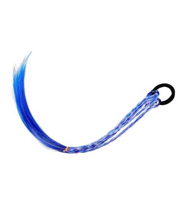 Braiding Hair Extensions Blue Braids Hair Extensions Hairpieces Ponytail Holder Hair Tie Hair Accessories for Girls Women