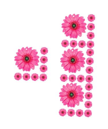 HOMSFOU 40 pcs key chain pendant resin flower charms keychain sunflower party favors flower bracelet charms daisy earring charms sunflower key ring key ornament Accessories delicate Assorted Color2x4pcs 4.75X4.75X0.78CMx4pcs