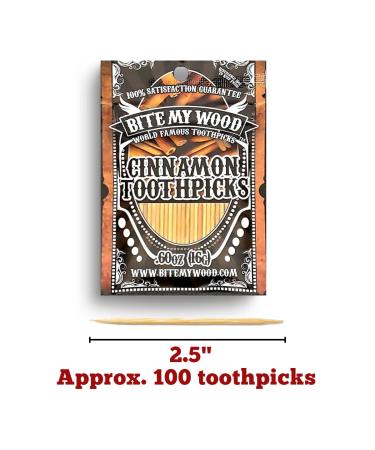BiteMyWood Cinnamon Toothpicks for Adults - Long Lasting Super Hot & Spicy Flavor (100 Picks) - Buy Online on SooperMarket.com