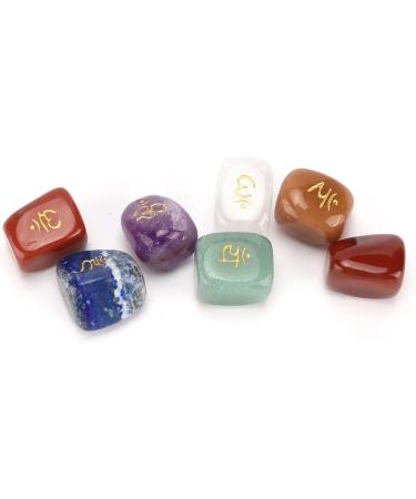 Crystal Rough Stone Raw Stones Runites Gift Runes Sanskrit Gifts Set Presents Tools - Buy Online on SooperMarket.com