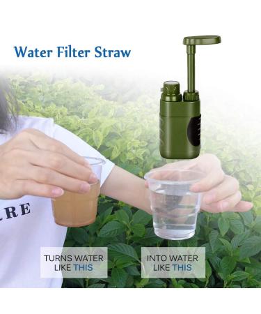 Lixada 5000L Camping Water Filter - Survival Water Filter Pump with Storage Bag for Emergency Drinking Water | Travel & Fishing Essentials - Buy Online on SooperMarket.com