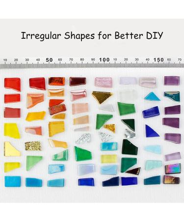 1.1lb Irregular Crystal Mosaic Tiles - DIY Crafts for Picture Frames, Jewelry, and Coasters - Gold Series - Buy Online on SooperMarket.com