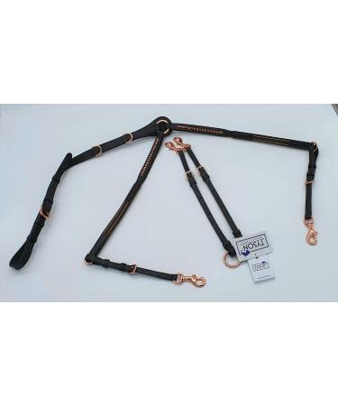 Buy Deister Brown Rose Gold Pink Dark Brown Leather Breastplate with Soft Rhinestone Glitter & Auxiliary Reins - X Full - International Shipping Available - Buy Online on SooperMarket.com