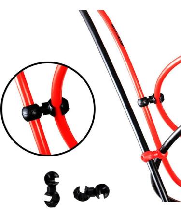 20PCS Bike Cable Clips - Plastic Rotating S-Hook Clips for MTB Brake Gear Housing - Buy Online on SooperMarket.com