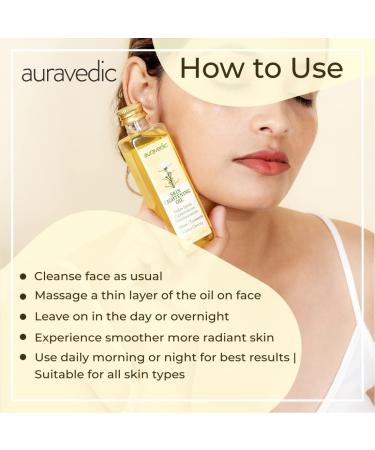 Auravedic Skin Lightening Oil 100ml with Saffron, Turmeric & Winter Cherry - Buy Online on SooperMarket.com