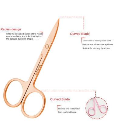 YSJJZRL 2 Pcs Professional Grooming Scissors - Eyebrow Scissors - Small Curved Stainless Steel Manicure & Beauty Scissor (Colourful) - Buy Online on SooperMarket.com
