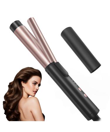 Electric Hair Curling Iron 25mm Portable Hair Curler Adjustable Hair Styling Tool with Heat-Resistant Sleeve 360 Rotating Cord