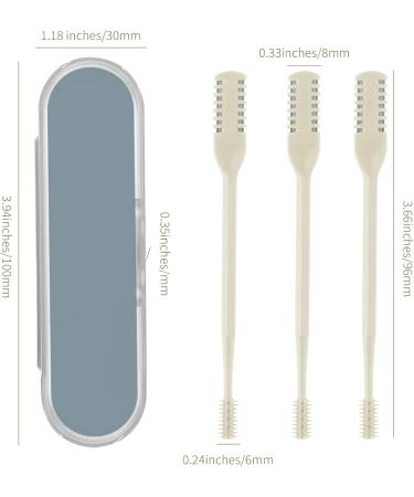 LIEUDAGE Nose Trimmers - Compact Waterproof Painless Manual Nose Hair Scissors for Men with Dual-Edged Blades & Soft Silicone Bristle Cleaners - International Shipping Available - Buy Online on SooperMarket.com