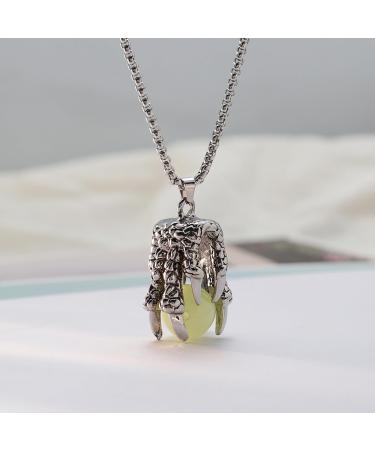 Oralgo Halenkette Dragonkette - Luminous Pearl Pendant Necklace with Natural Stones & Titanium Steel Charm Accessories - Buy Online on SooperMarket.com