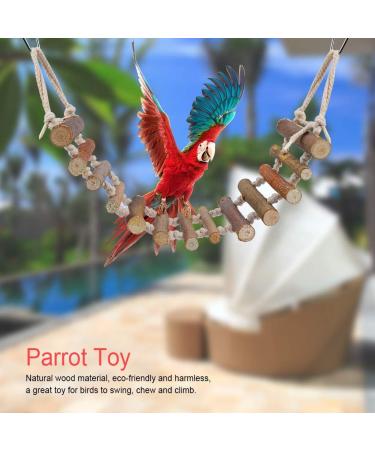 Zerodis Wooden Ladder for Birds | Parrot Climbing Bridge & Pet Toys | Durable Hammock & Toy for Birds - Buy Online on SooperMarket.com