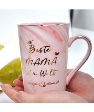 Shop Bokalaka Pink Ceramic Coffee Cup for Mom - Perfect Mother's Day Gift | 400ml with Lid Spoon & Gift Box - Best Mom in the World! - Buy Online on SooperMarket.com
