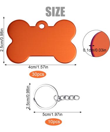Buy Durable Aluminum Dog Tags & Trailers - 30 Pet ID Tags + 10 Chains for Dogs & Cats - Waterproof & DIY Friendly - Buy Online on SooperMarket.com