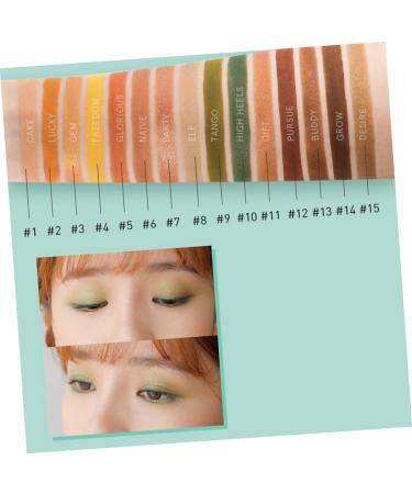 FOYTOKI 1pc 15 Makeup Accessories Cosmetic Pallet Compact Female Green - Buy Online on SooperMarket.com