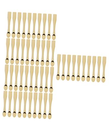 Baluue 50 Pcs Mask Spoon Mini Mask Applicator Face Cream Applicator Mini Skin Care Spatula Makeup Minis Abs 6X1X0.3CMx5pcs Goldenx5pcs