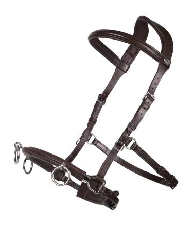 QHP Cavesson Leather Size Coldblood (brown) Warmblood extra brown
