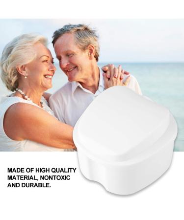 Denture Case - Portable Storage Box for False Teeth (White) | Secure & Lightweight - Ideal for Travel - Buy Online on SooperMarket.com